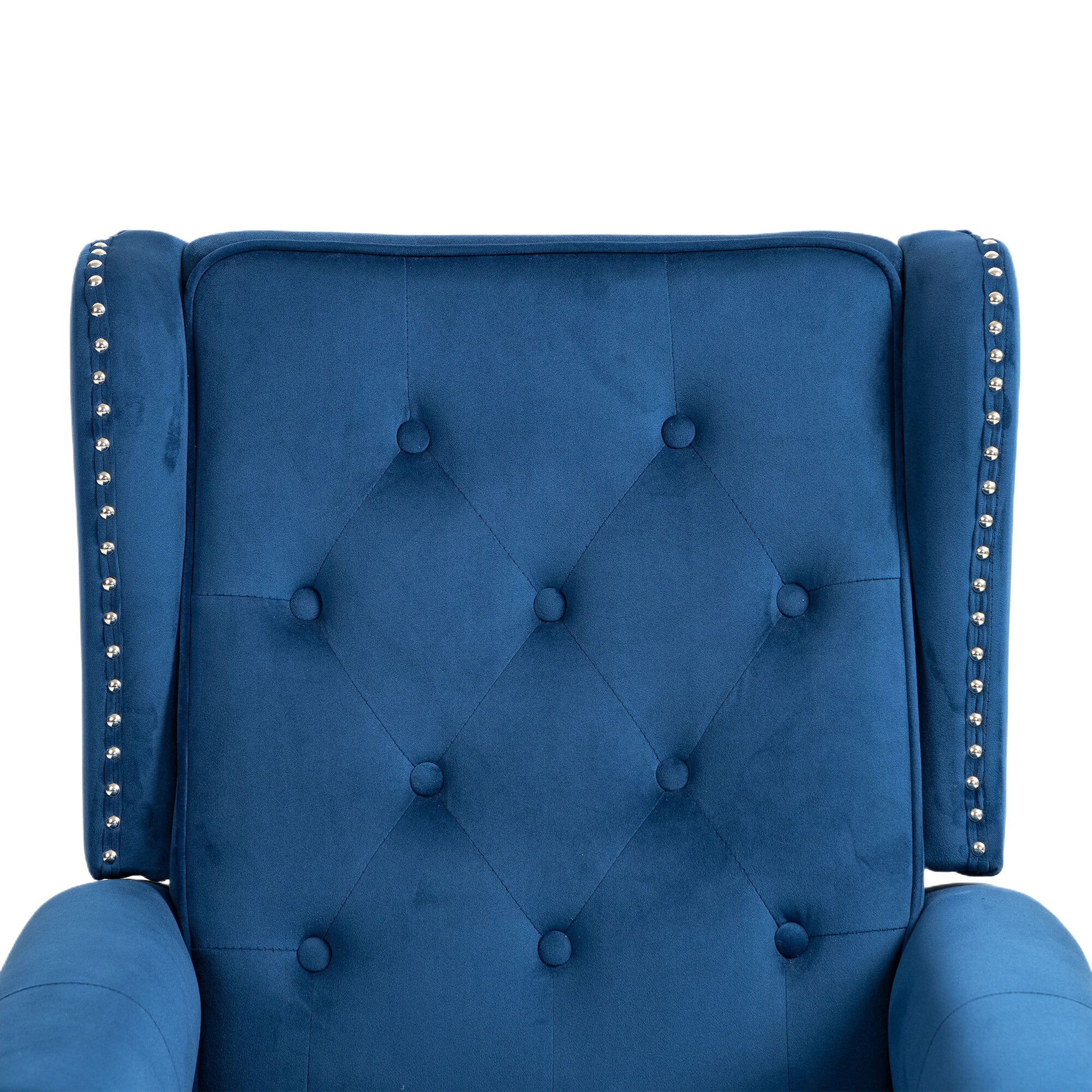 Coolmore Wood Frame Armchair, Modern Accent Chair Lounge Chair With Sturdy Wood Legs For Living Room Bedroom Navy Navy Foam Velvet