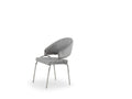 Ruby Modern & Contemporary Style Chair Made With Metal & Steel Legs In Gray Color Gray Primary Living Space Contemporary Plush Metal