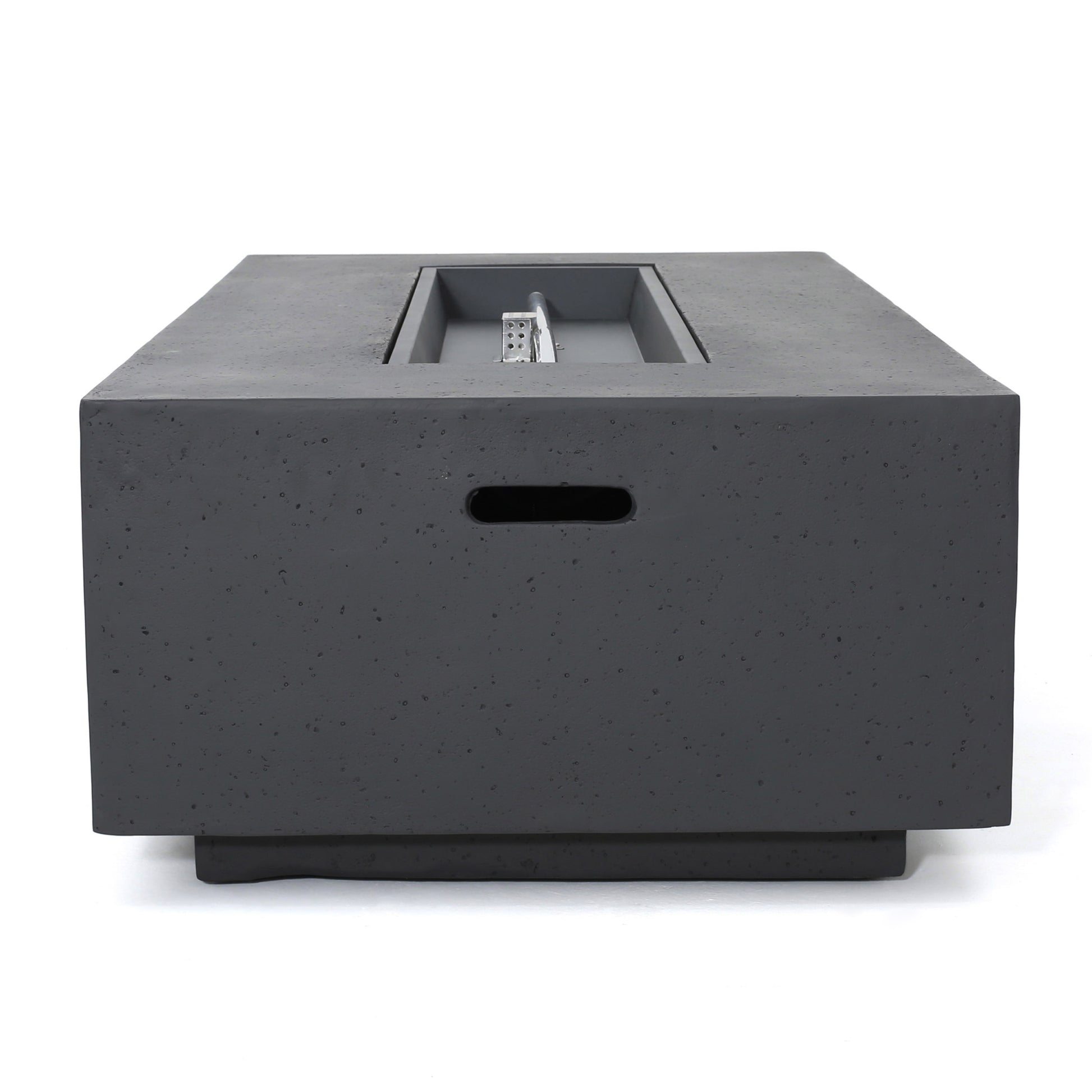 50000 Btu Rectangle Mgo Fire Table Tank Outside Tank Cover Not Included Dark Grey Magnesium Oxide