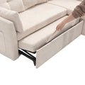 United Modular Sectional Sofa L Shaped Modular Couch With Reversible Chaise Modular Sofa Sectional Couch With Storage Seats Beige Chenille 3 Seat