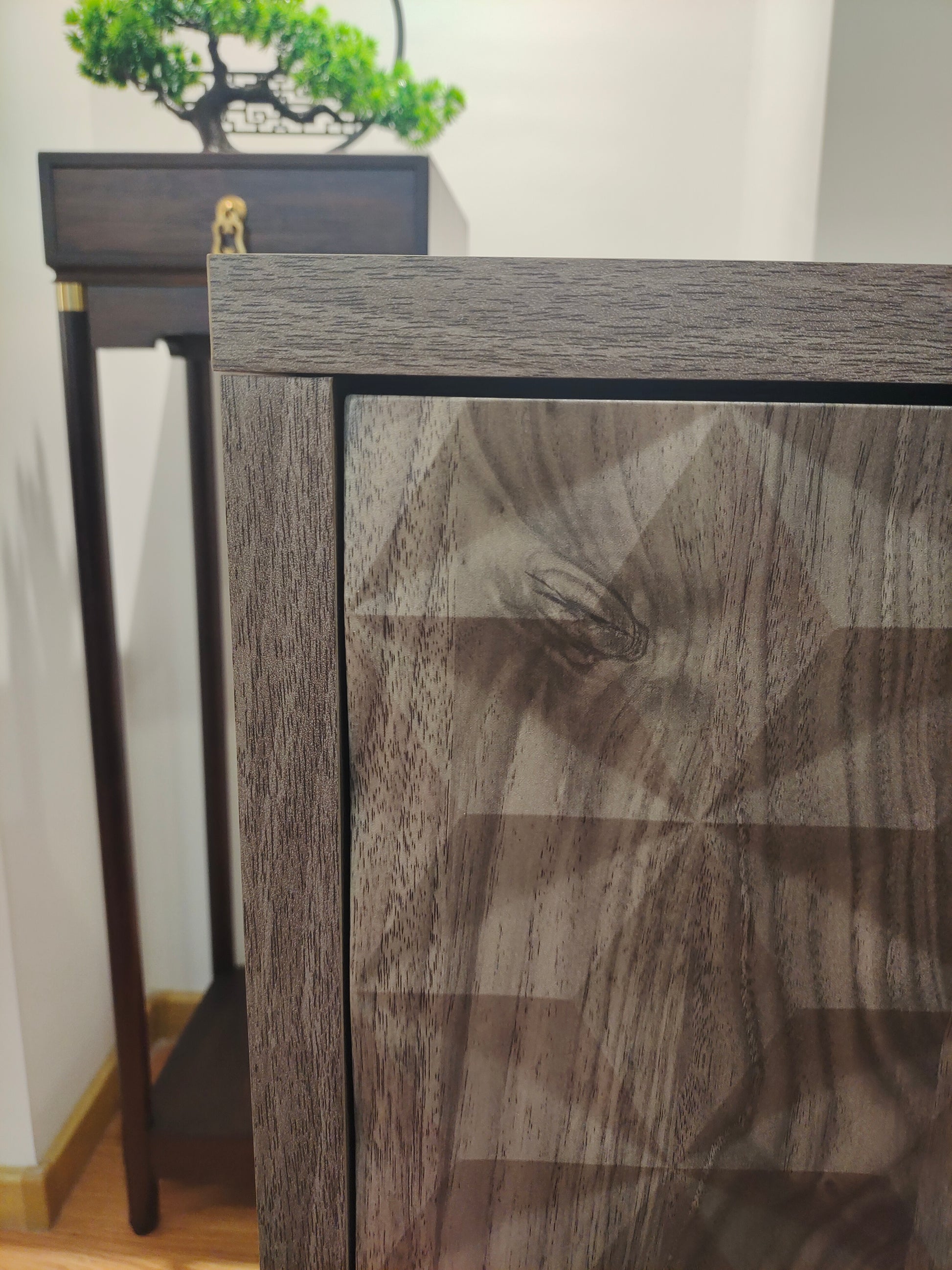 Modern Style Buffet Cabinet,Sideboard Buffet Cabinet With Storage,Storage Cabinet With 4 Diamond Shaped Relief Doors For Living Room,Dining Room,Entryway,Hallway,Kitchen,Grey Gray Gray Dining Room