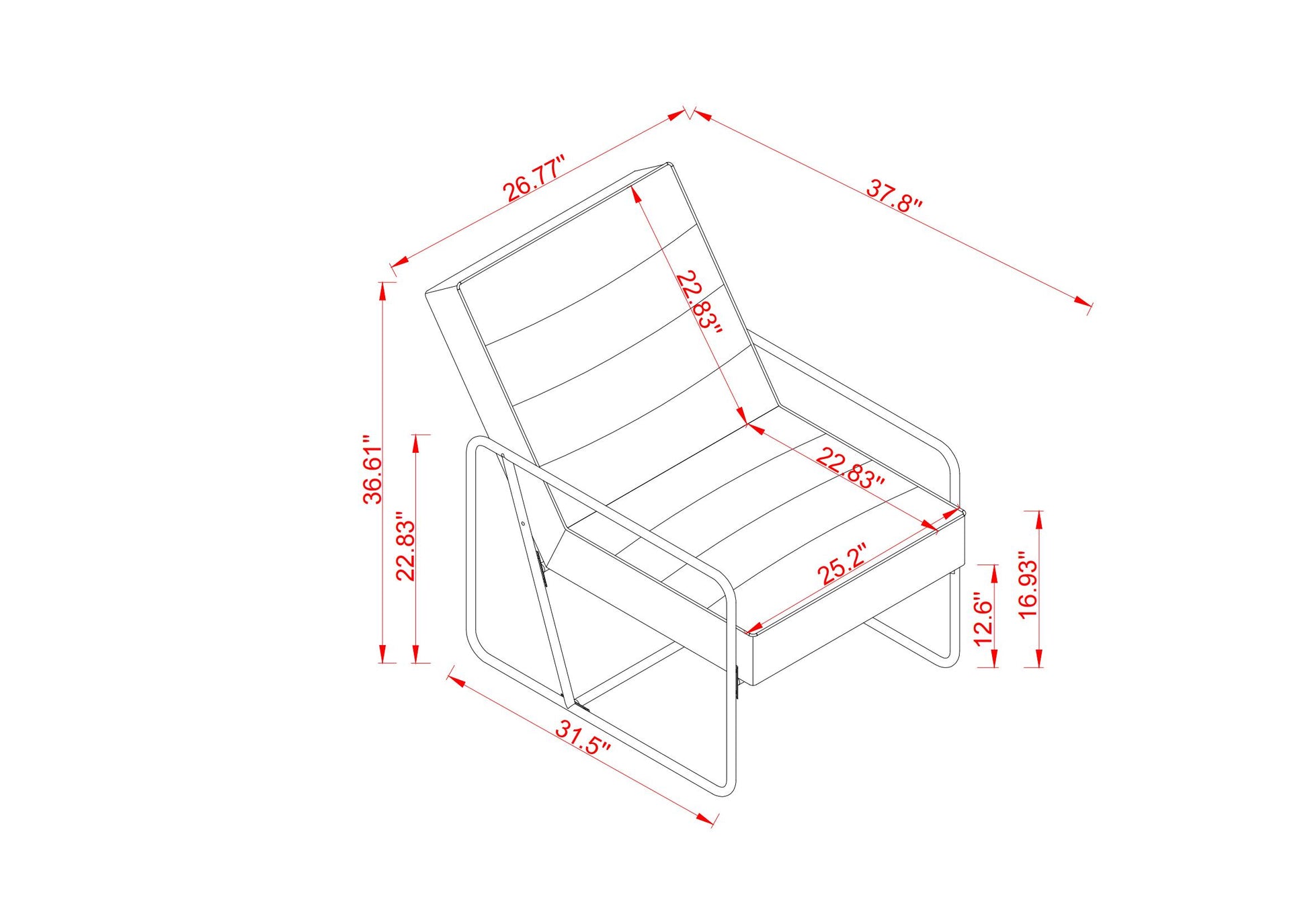 Modern Metal Framed Armchair With Beige Technical Leather,Stylish & Comfortable Indoor Lounge Accent Chair For Living Room, Office,Bedroom Beige Primary Living Space Modern Technical Leather