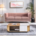 Fx P82 Pk Sofa Modern Designs Velvet Upholstered Living Room Sofa, 3 Seat Sofa Couch With Golden Metal Legs For Home, Apartment Or Office Pink Sofa Pink Velvet 3 Seat