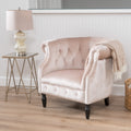 Club Chair Champagne Velvet