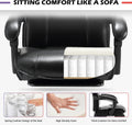 500Lbs Big And Tall Office Chair Wide Seat For Heavy People With Quiet Wheels Heavy Duty Metal Base High Back Larger Size Pu Leather Executive Office Chair With Footrest Back Reclining Alloy Steel Black Foam Faux Leather