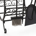 Log Rack And Tools Matt Black Iron