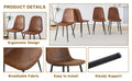 Table And Chair Set. Modern Dining Table With Mdf Top And Beautiful Mdf Legs. Comes With Brown Comfortable Chair With Seat And Metal Legs. Suitable For A Wide Range Of Decorative Styles. Brown,Wood Seats 4 Mdf
