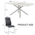 Table And Chair Set, Large Modern Minimalist Rectangular Dining Table, 0.39 