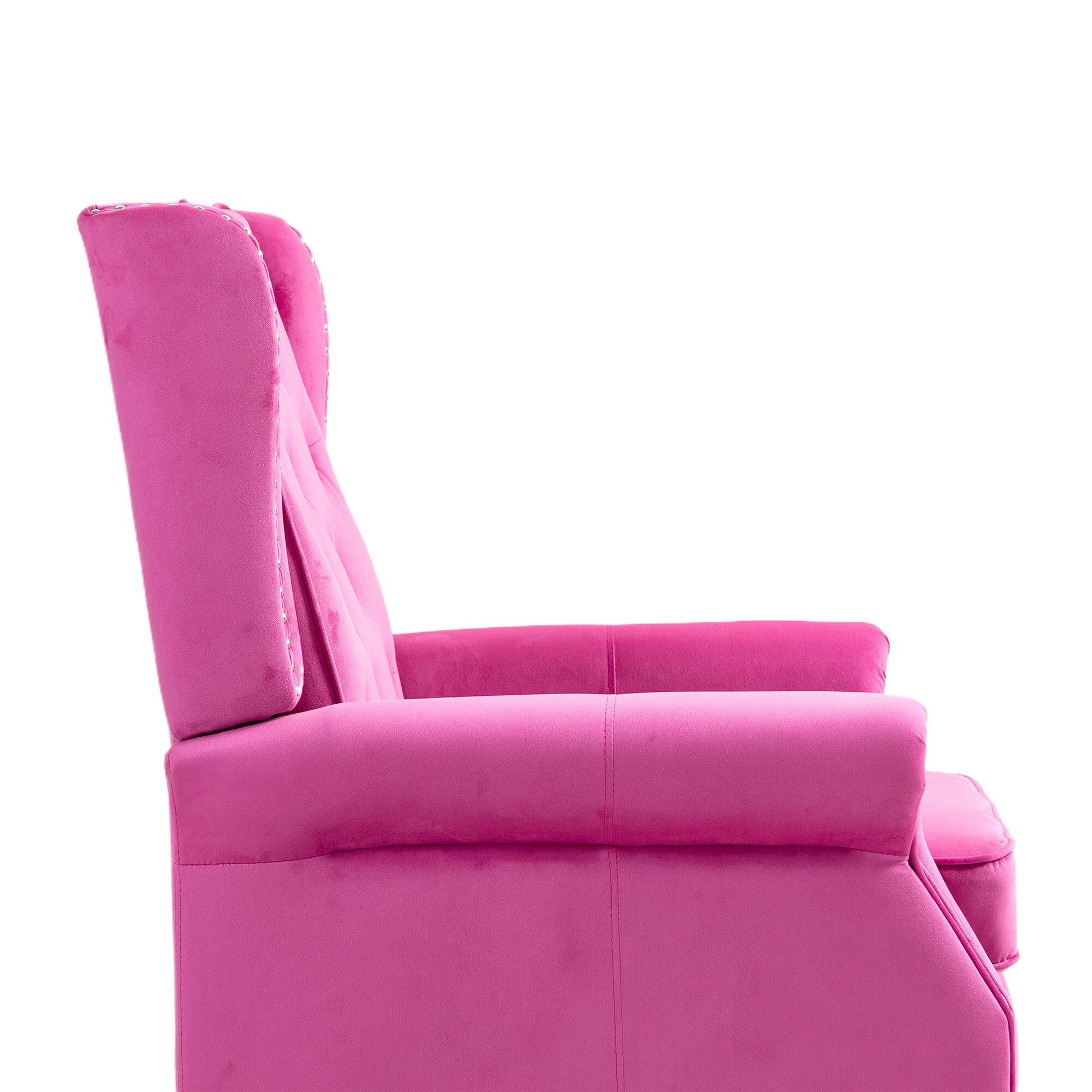 Coolmore Wood Frame Armchair, Modern Accent Chair Lounge Chair With Sturdy Wood Legs For Living Room Bedroom Red Red Foam Velvet