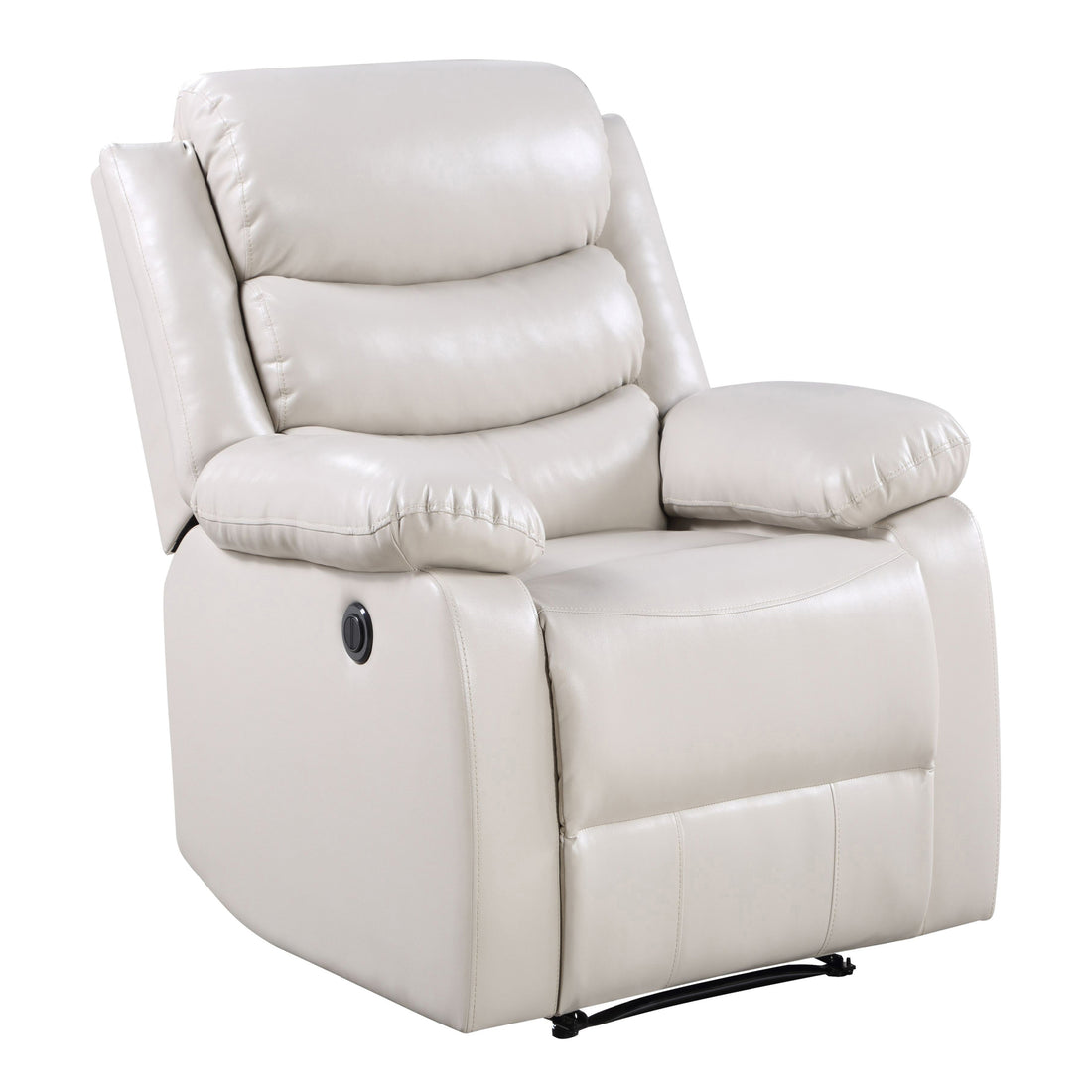 Beige Power Recliner With Pillow Top Arms Beige Primary Living Space Tight Back Modern Pine Pillow Top Arms Wood