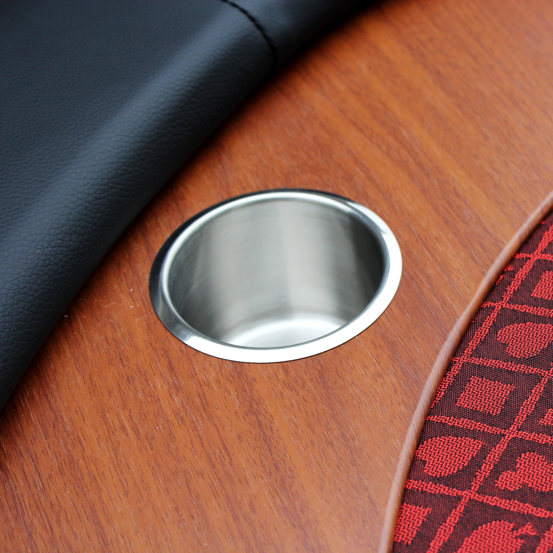 96" 10 Poker Table For 10 Players Casino Games With Speed Cloth Felt Pedestal Base Cup Holders Red Red Primary Living Space Modern Wood Stainless Steel