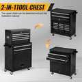 High Capacity Rolling Tool Chest With Wheels And Drawers, 8 Drawer Tool Storage Cabinet Black Iron