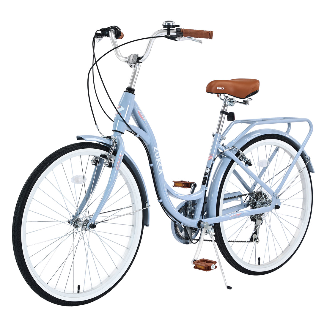 7 Speed, Steel Frame, Multiple Colors 24 Inch Ladies Bicycle Cycling Blue Garden & Outdoor Steel