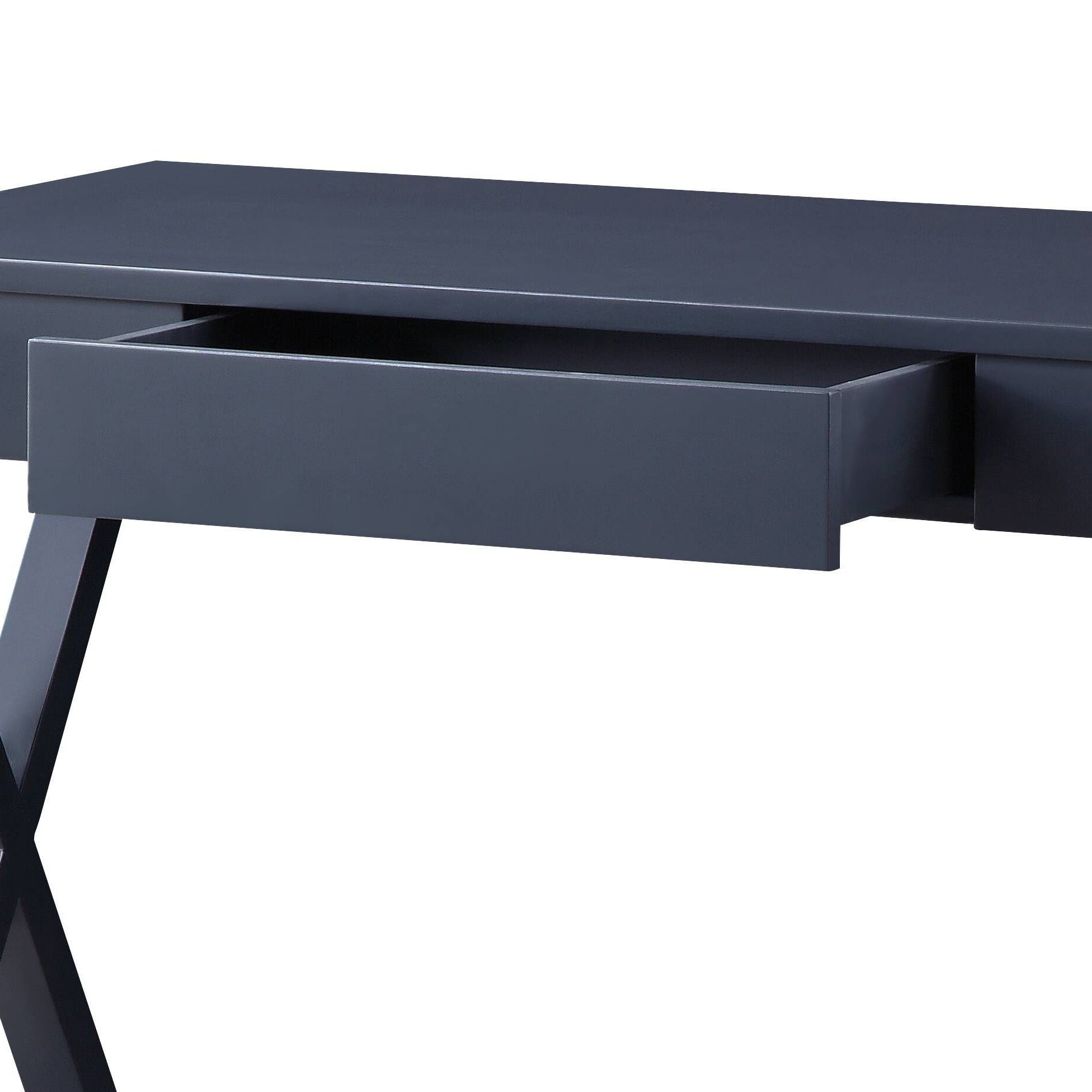 Charcoal 1 Drawer Console Table Charcoal Primary Living Space Poplar Rectangular Wood