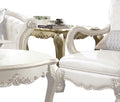 Gold Patina And Bone End Table With Claw Leg Beige Gold Primary Living Space Traditional Square Wood Plastic