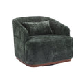 Coolmore Swivel Barrel Chair, Comfy Round Accent Sofa Chair For Living Room, 360 Degree Swivel Barrel Club Chair, Leisure Arm Chair For Nursery, Hotel, Bedroom, Office, Lounge Emerald Emerald Primary Living Space Foam Chenille