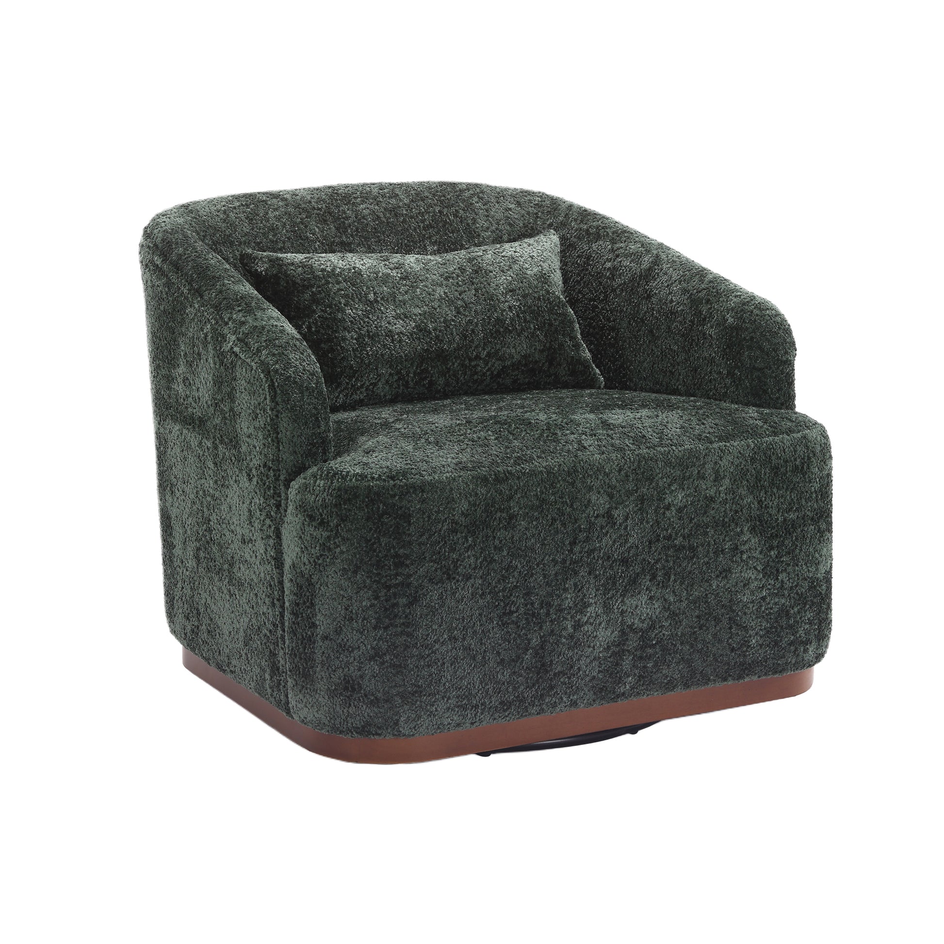 Coolmore Swivel Barrel Chair, Comfy Round Accent Sofa Chair For Living Room, 360 Degree Swivel Barrel Club Chair, Leisure Arm Chair For Nursery, Hotel, Bedroom, Office, Lounge Emerald Emerald Primary Living Space Foam Chenille