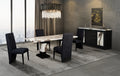 Stacey Zebra White Black Dining Table Multicolor Rubber Wood