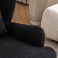 Modern Luxury Velvet Swivel Chair, 360 Swivel Comfort Round Armchair, Single Sofa Chair With Lounge Seat For Bedroom Office Reading Space, Set Of 1 ,Black Black Wood
