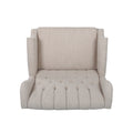 One And Half Seater Recliner Beige Fabric