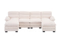 U Shaped Profile Sofa, Including Two Single Seats And Two Chaise, Modular Sofa, Corduroy Sofa White Foam Corduroy 4 Seat