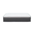 12 In. King Size Pocket Spring Hybrid Mattress Bed In A Box, Plush Euro Top Gel Memory Foam Mattress, White Gray Grey White Bedroom Modern Memory Foam Fabric King