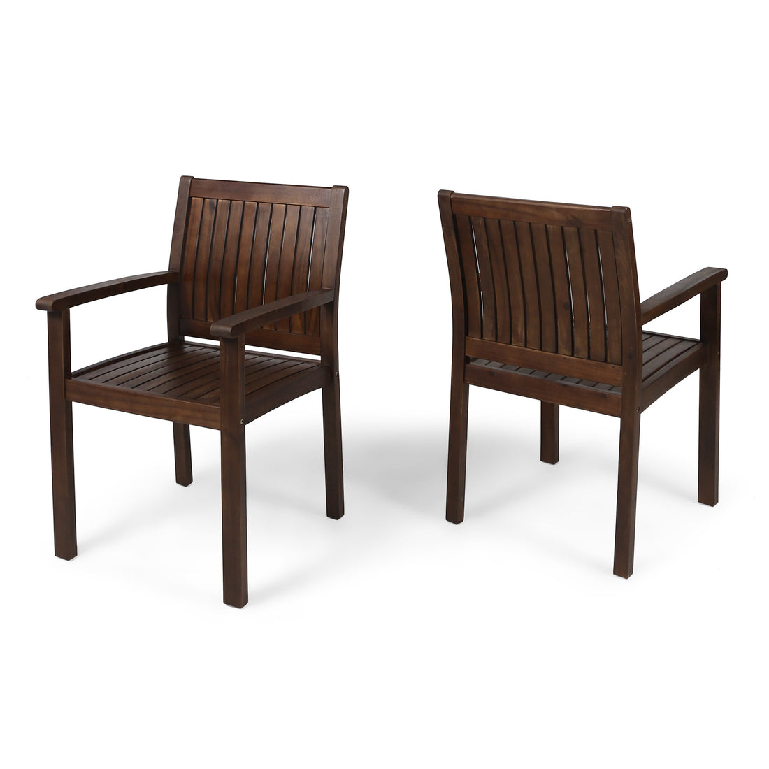 Wilson Dining Chair Dark Brown Acacia Wood