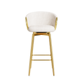 30 Inch Dining Chairs Set Of 2 Modern Style 360 Swivel Bar Chairs With Simple Design, Comfortable High Stools, And Flexible Dining Chairs Suitable For Bars, Restaurants,Velvet Bar Chair Beige Beige