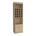 Being Kava Bar Cabinet, Double Door, Two Shelves, Sixteen Built In Wine Rack Light Pine Beige Particle Board Particle Board