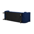 Alma Tufted Flared Arm Entryway Bench, Navy Blue Velvet Navy Blue Foam Velvet