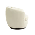 Upholstered Swivel Barrel Armchair With Storage Modern Living Room Side Chair For Bedroom Office Reading Spaces Pu Light Beige Light Beige Foam Upholstered