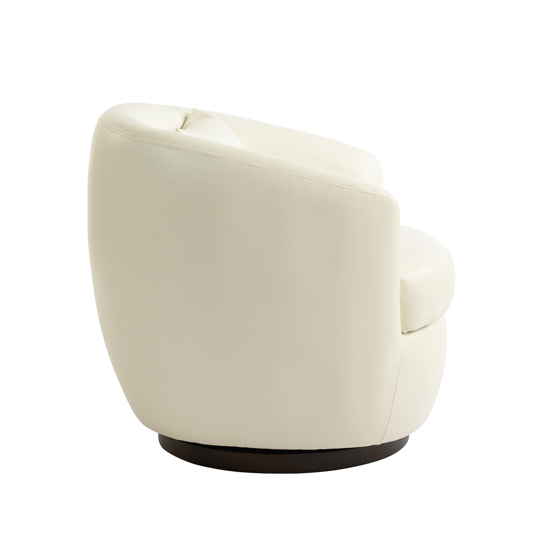 Upholstered Swivel Barrel Armchair With Storage Modern Living Room Side Chair For Bedroom Office Reading Spaces Pu Light Beige Light Beige Foam Upholstered