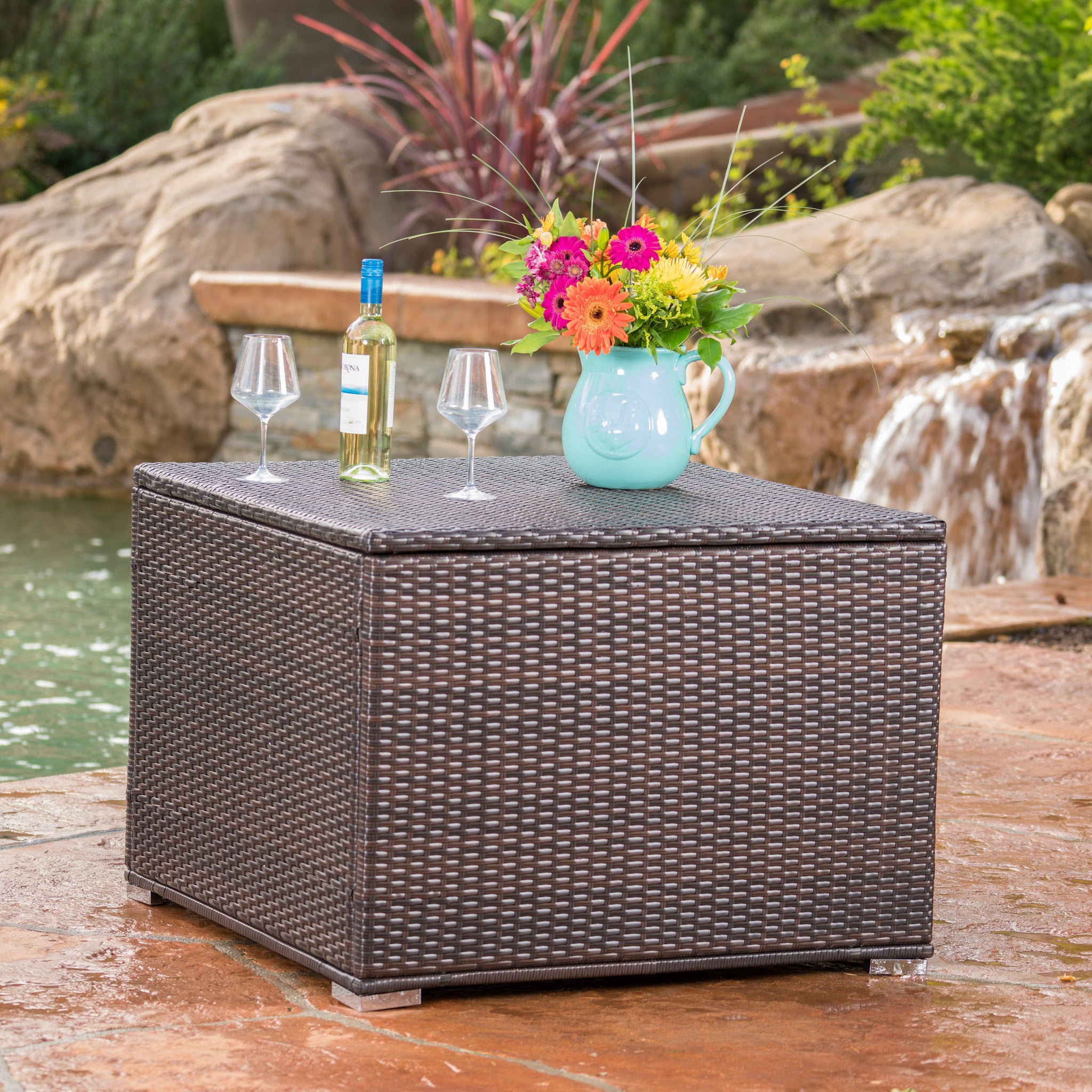 Santa Rosa Storage Brown Multi Rattan