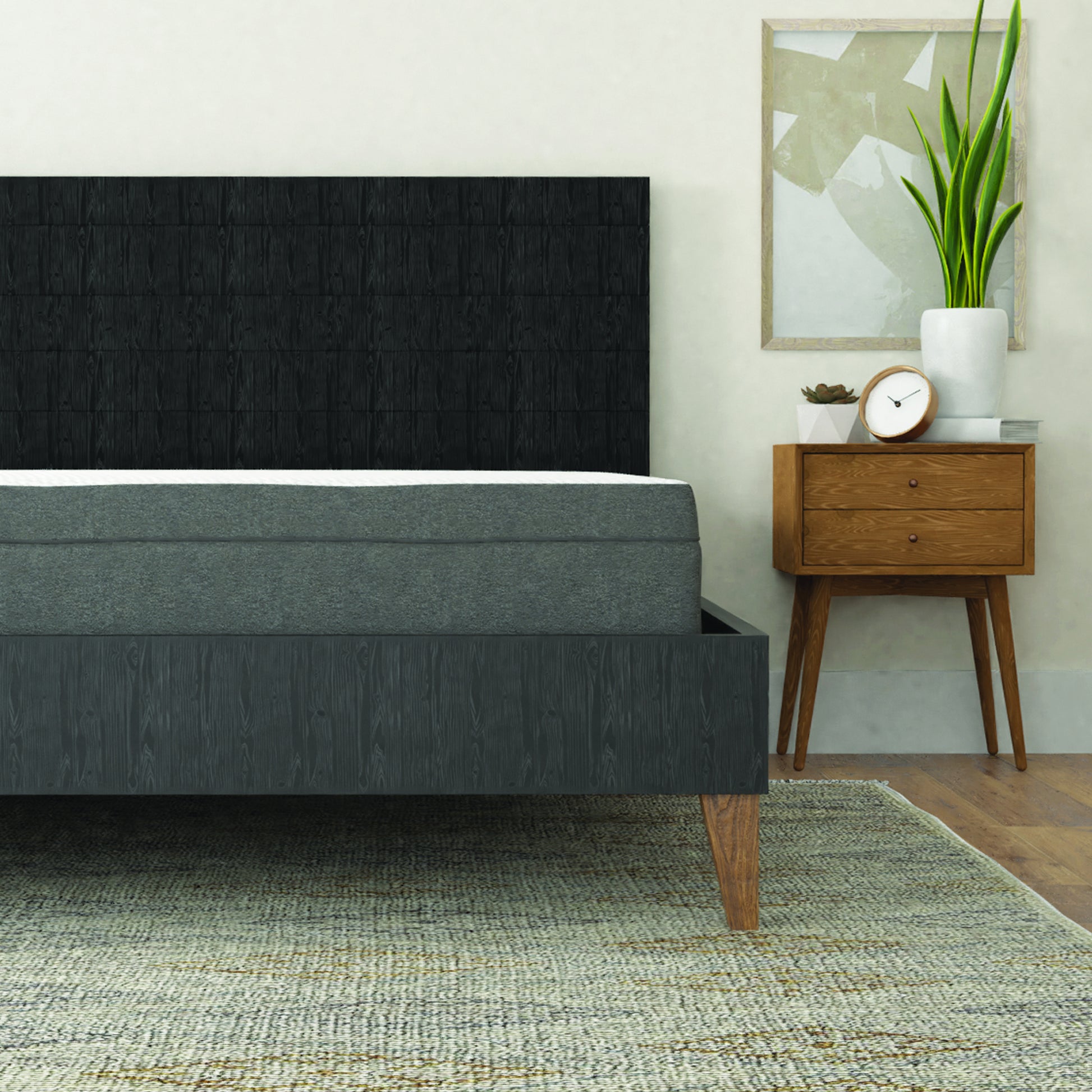 8" Daisy Firm Memory Foam Mattress With Edge Support And Air Grid King White Foam King