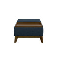 Varia Blue Reversible Tray Ottoman Blue Foam Engineered Wood