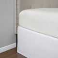 Wrap Around Adjustable Bedskirt White One Size White Microfiber
