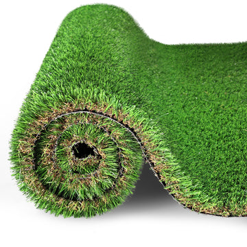 2Ftx10Ft Outdoor Artificial Grass Runner Rug, Thick Realistic Fake Grass Roll Decor Patio Balcony Garden Lawn, Dog Pets Turf Drain Mat, 1.38" Pile Height Green Garden & Outdoor Polypropylene Polyethylene