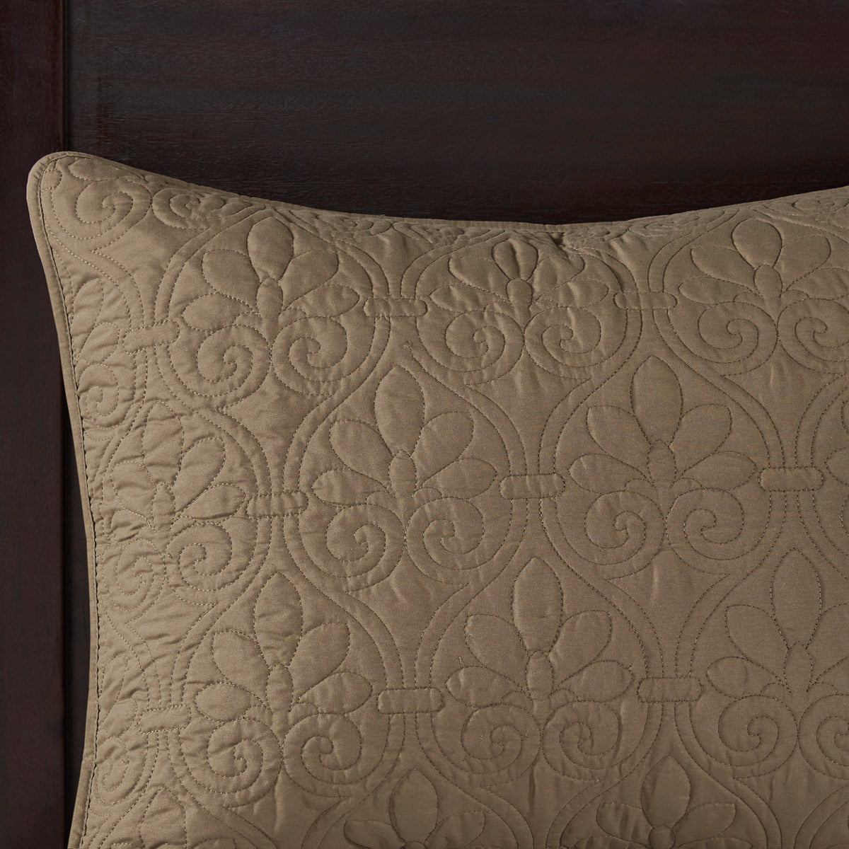 Reversible Quilt Set Mocha Full Queen Mocha Cotton