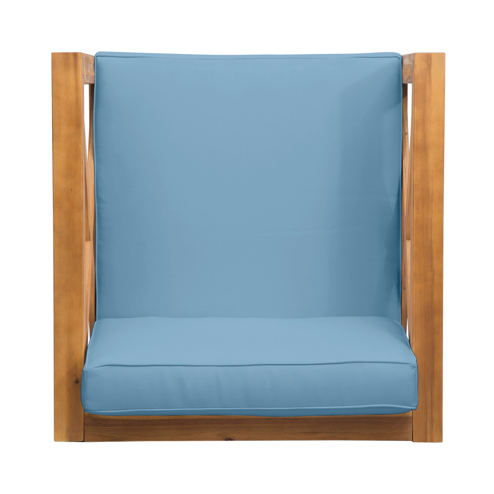 Brava Club Chair Teak Wood Waterproof Fabric