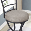 3 Bar Table And Chairs Set For Dining Room Industrial Counter Height Bar Chairs With Metal Back, Fabric Seat Black Dining Room American Design,American Traditional,Antique Metal