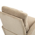 Jiada Upholstered Swivel Glider.Flannel Fabric.Rocking Chair For Nursery In Light Brown.Modern Style One Left Bag Light Brown Primary Living Space Foam Fabric Metal