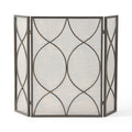 Fire Screen Black Gold Iron