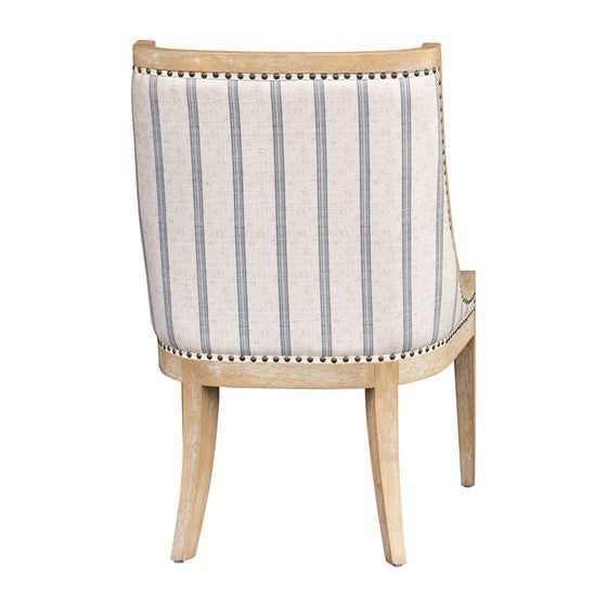 Upholstered Dining Chair With Trim Beige Natural Upholstered