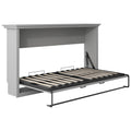 Twin Size Murphy Bed, Can Be Folded Into A Cabinet, Gray Twin Box Spring Not Required Grey Murphy Solid Wood Mdf