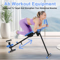 4 In 1 Ab Workout Exercise Equipment Rowing Machine Leg Press Machine Ab Glider Machine Roman Chair Fitness Equipment For Ab Workout Core Strength Training Black Blue Abs Rubber Steel Q235