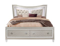 Cross Glam Champagne Queen Bed With Led Queen Champagne Bedroom Glam Panel Solid Wood Mdf