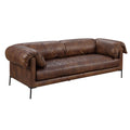 Jaron Sofa, Mocha Top Grain Leather Lv02980 Brown Upholstered 2 Seat