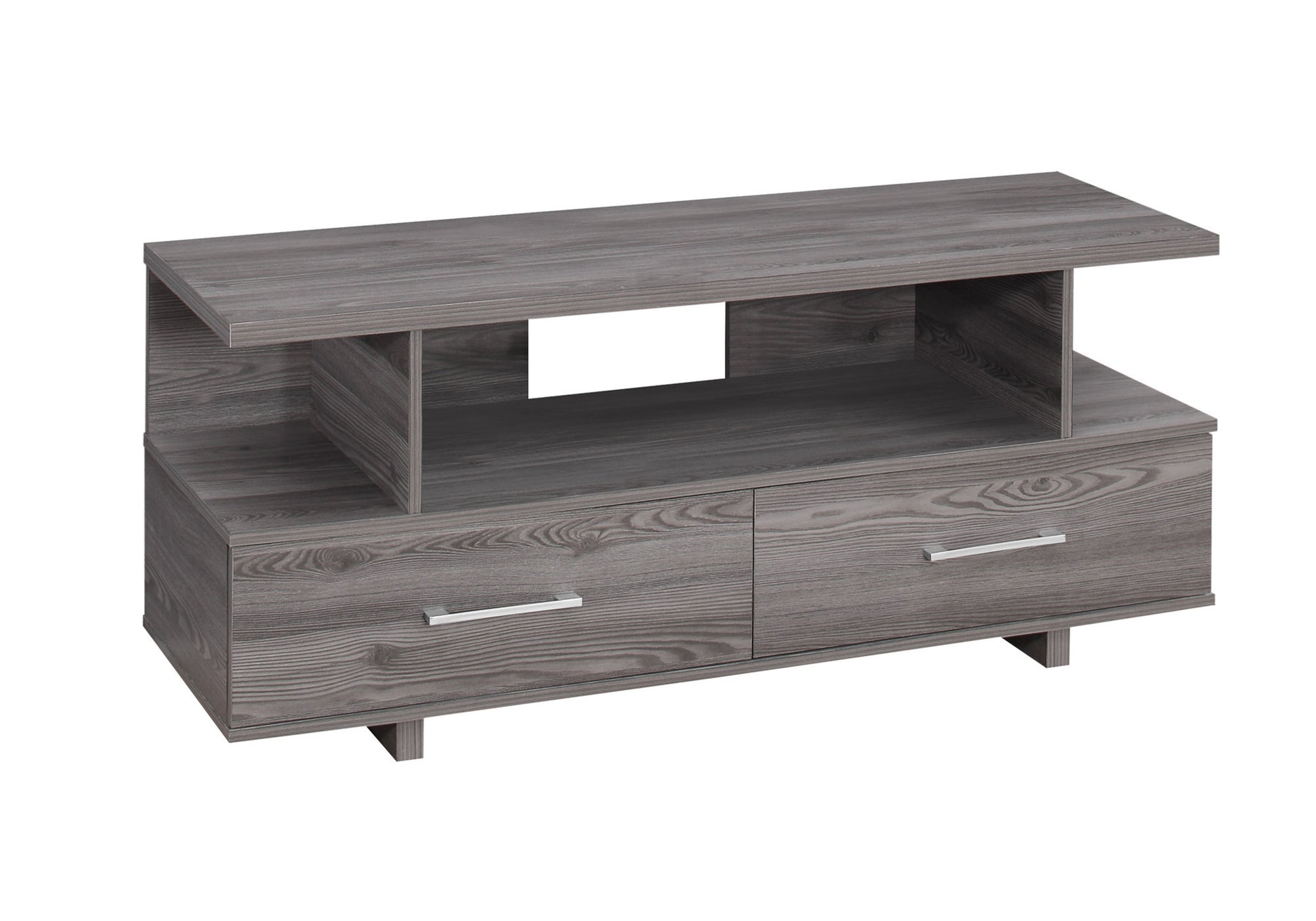 Tv Stand, 48 Inch, Console, Media Entertainment Center, Storage Cabinet, Living Room, Bedroom, Grey Laminate, Contemporary, Modern Grey 80 89 Inches Particle Board