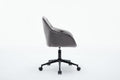 Elegent Velvet Office Chair With Wheels, Makeup Vanity Chair Height Adjustable For Teens Women Girls, Comfy Swivel Modern Leisure Armchair For Home Office, Bedroom, Study And Vanity. Gray Gray Primary Living Space Luxury,Modern Foam Iron