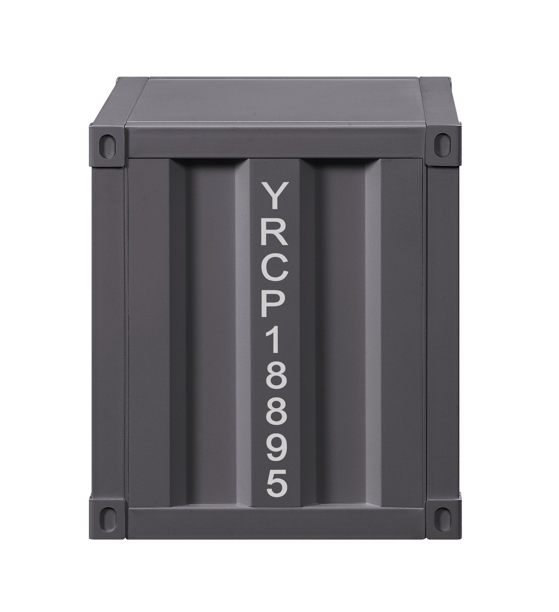 Gunmetal Nightstand With Open Shelf Gunmetal Bedroom Rectangle Contemporary,Industrial Shelf Metal